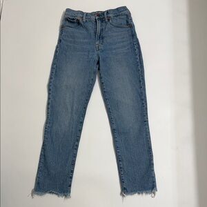 Madewell The Perfect Vintage Jean Raw Hem High Rise Cropped 27